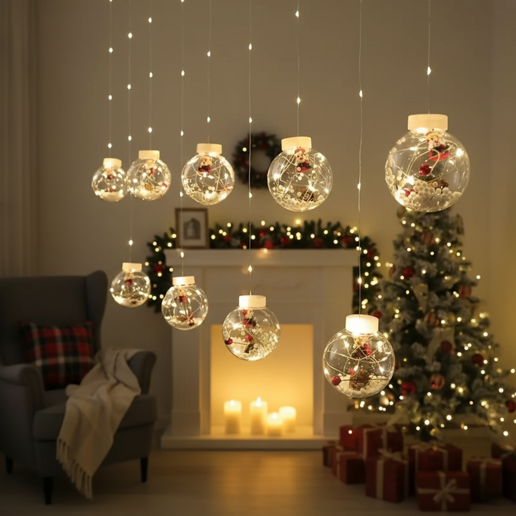 Light-Up "Snow Globe" Christmas Pendant Lights