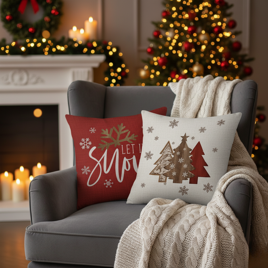 4-Piece Christmas Pillows