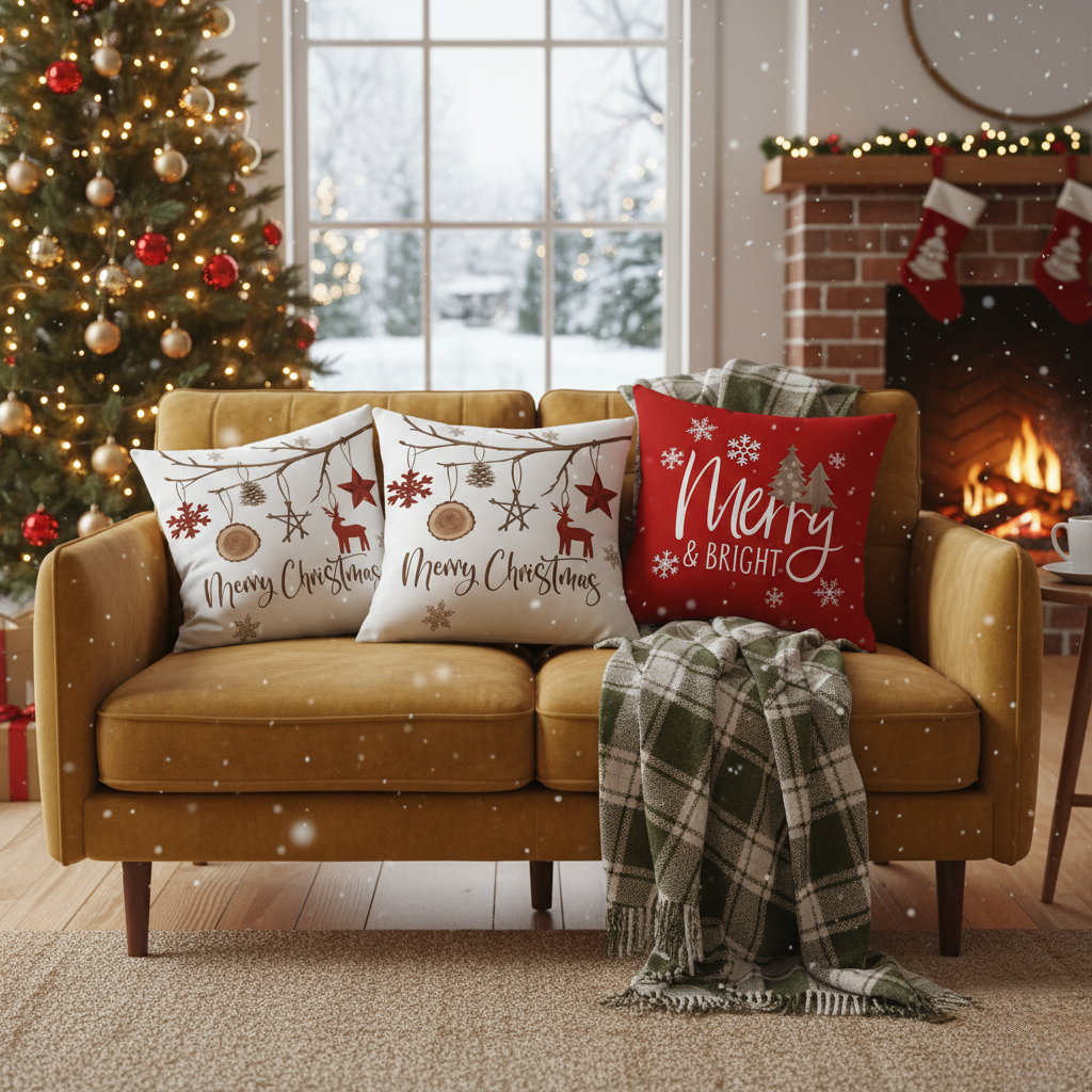 4-Piece Christmas Pillows