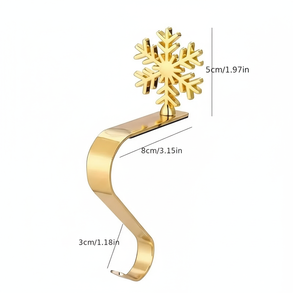 Metal Christmas Stocking Holders / Mantel Hooks