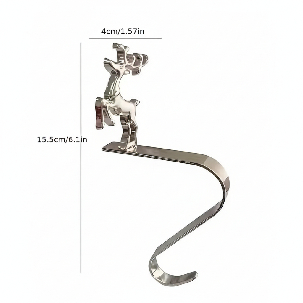 Metal Christmas Stocking Holders / Mantel Hooks